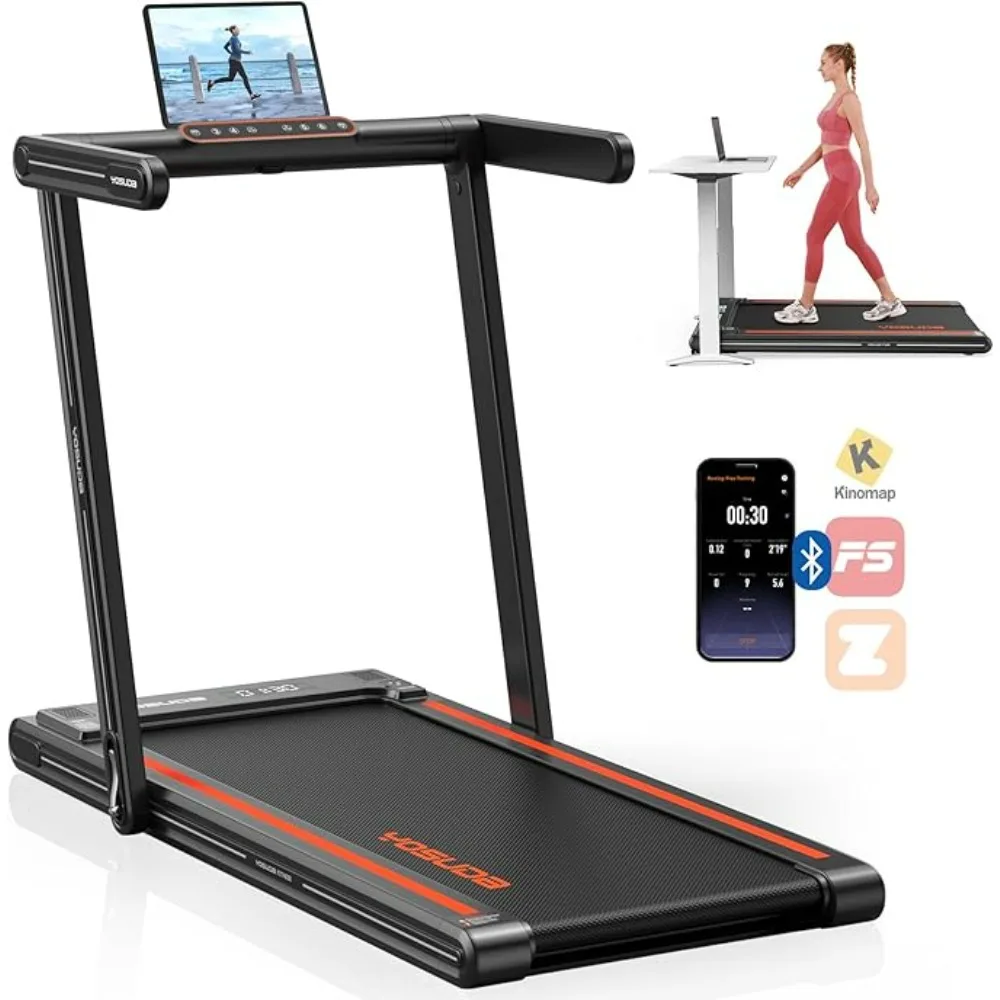 Walking Pad 300lb Capacity Under Desk Treadmill with Bluetooth Walking Pad Treadmills Running Walking Jogging Machine Treadmills