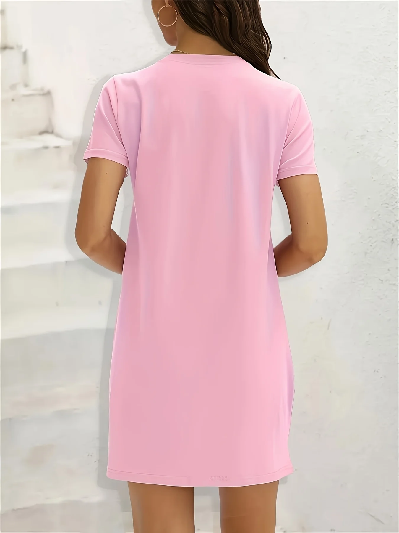 Plus Size Women's Halloween Graphic T-Shirt Dress Short Sleeve O-neck Casual Summer with Witch and Broomstick Print Casual Wear