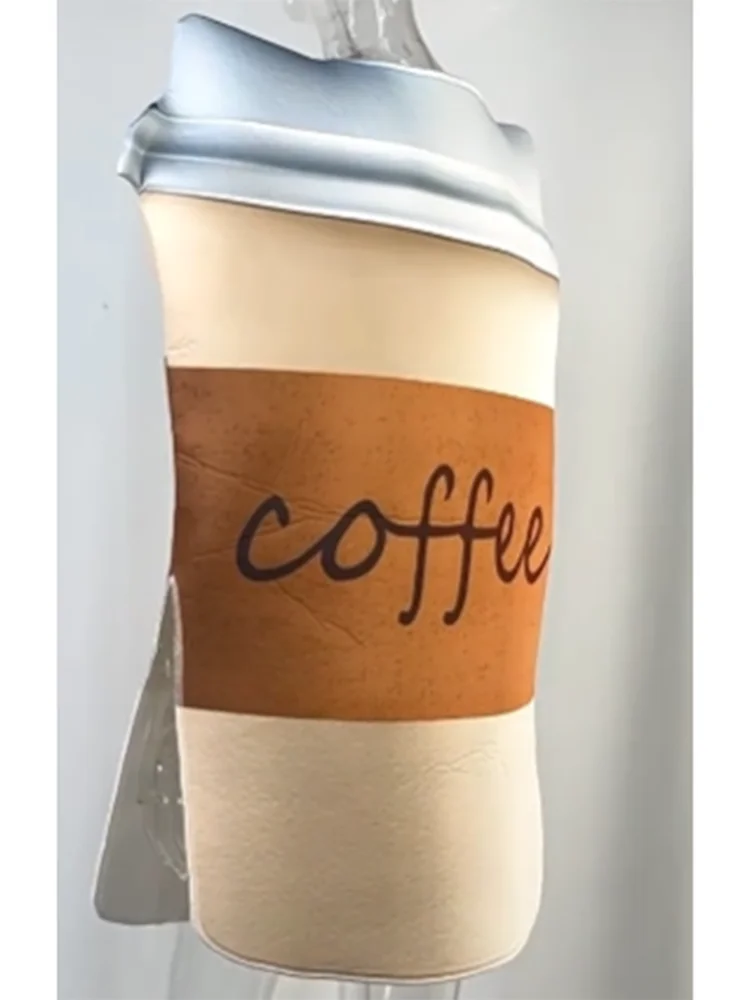 Adult loween Crazy Par Costume Coffee Cup Cosplay Outfit Stage Performance Funny Dr up Polyester Spring 2025