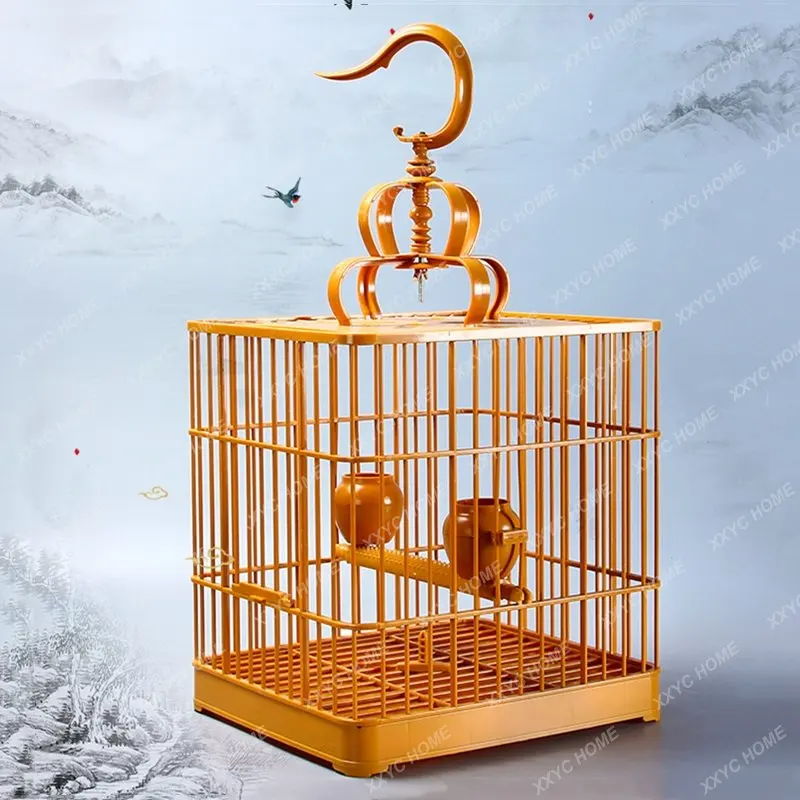 

New Luxury Outerwear Combination Dropping Tray Pet Cage Rectangular Bird Cage for Big Brother Xuan Feng Viewing Parrot