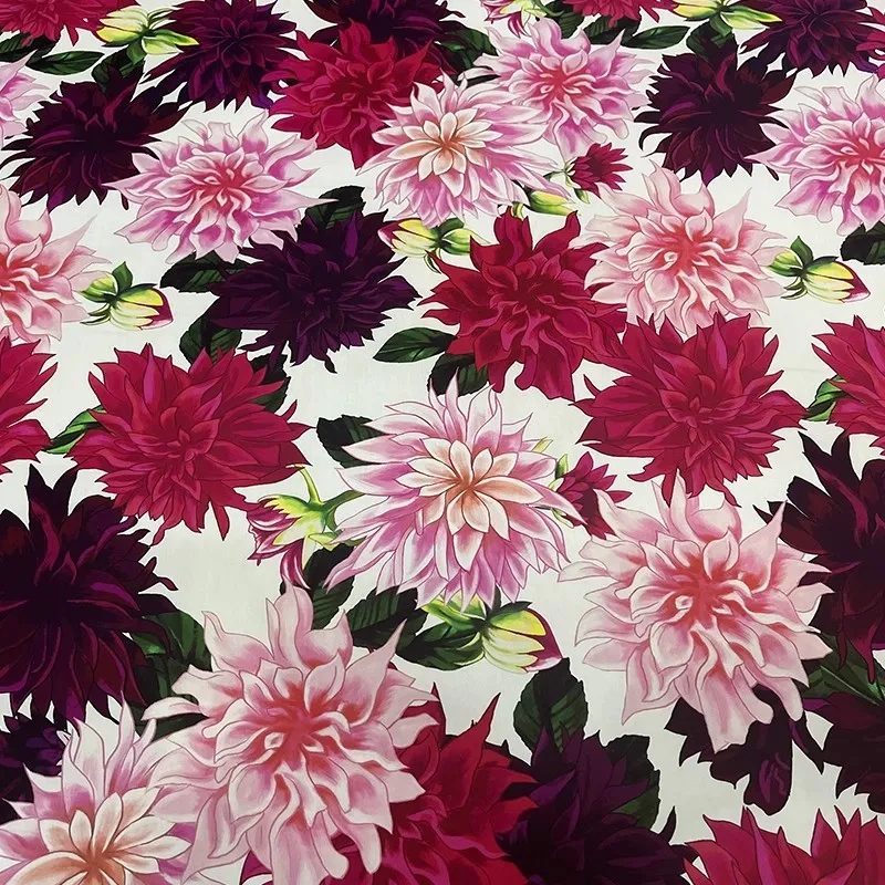 

Красочный цветок, цифровая печать, поплин, хлопковый материал, ткань для женского платья, блузка, ткань ручной работы, материал для шитья своими руками