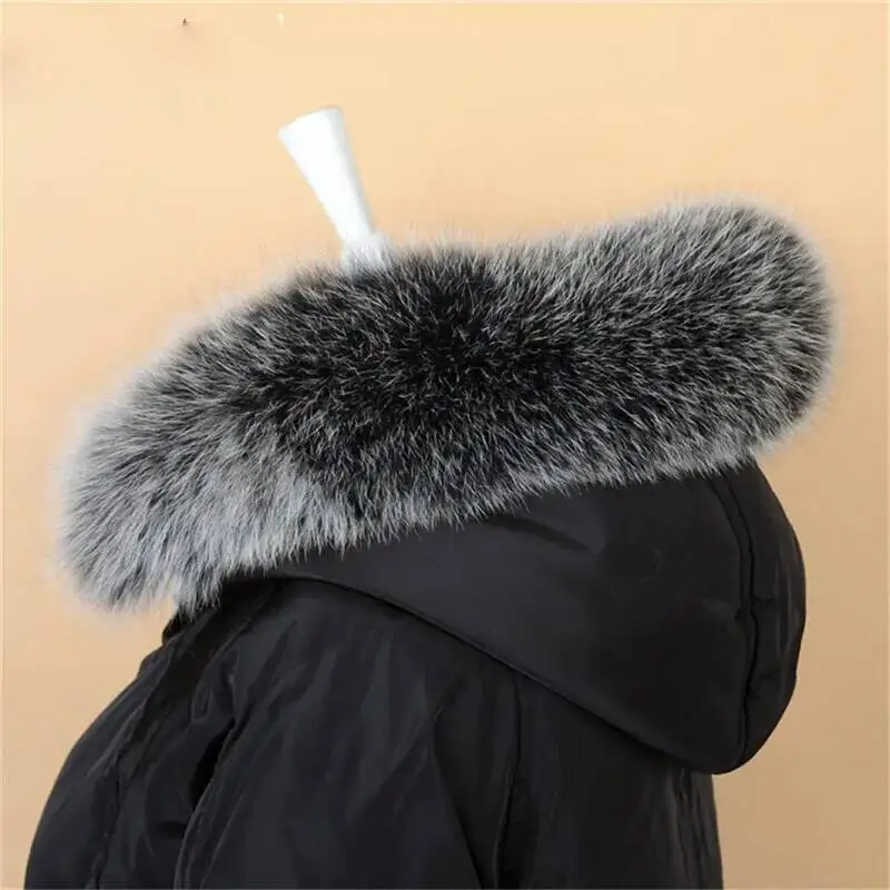 Real Fox 70 / 80cm Straight Collar Soft Fur Scarf Collar Warm Winter Women\'s Real Fox Fur Collar Fox Fur Cap Fur Collar L18