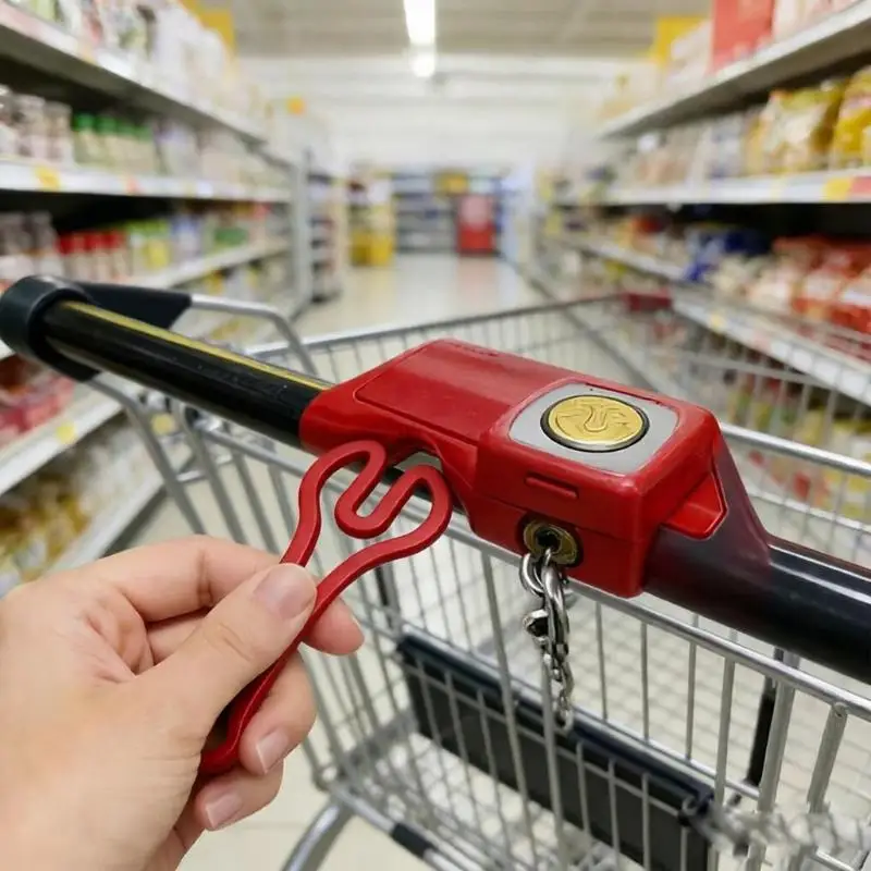 3Pcs Cat Claw Shopping Cart Token Keychain Multi Function Supermarket Trolley Unlock Tool for Convenience
