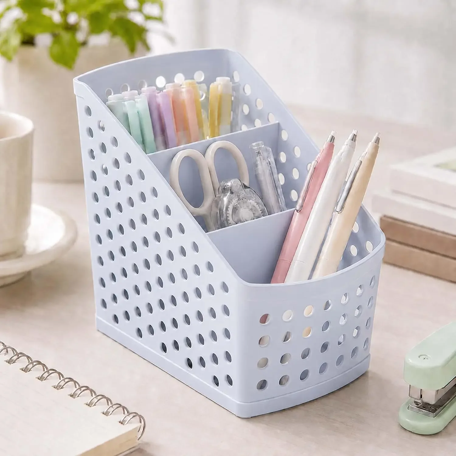 Multifunctional Desktop Stationery Storage Box,Portable Easy Access Table Organizer for Students,Home,School and Office Supplies