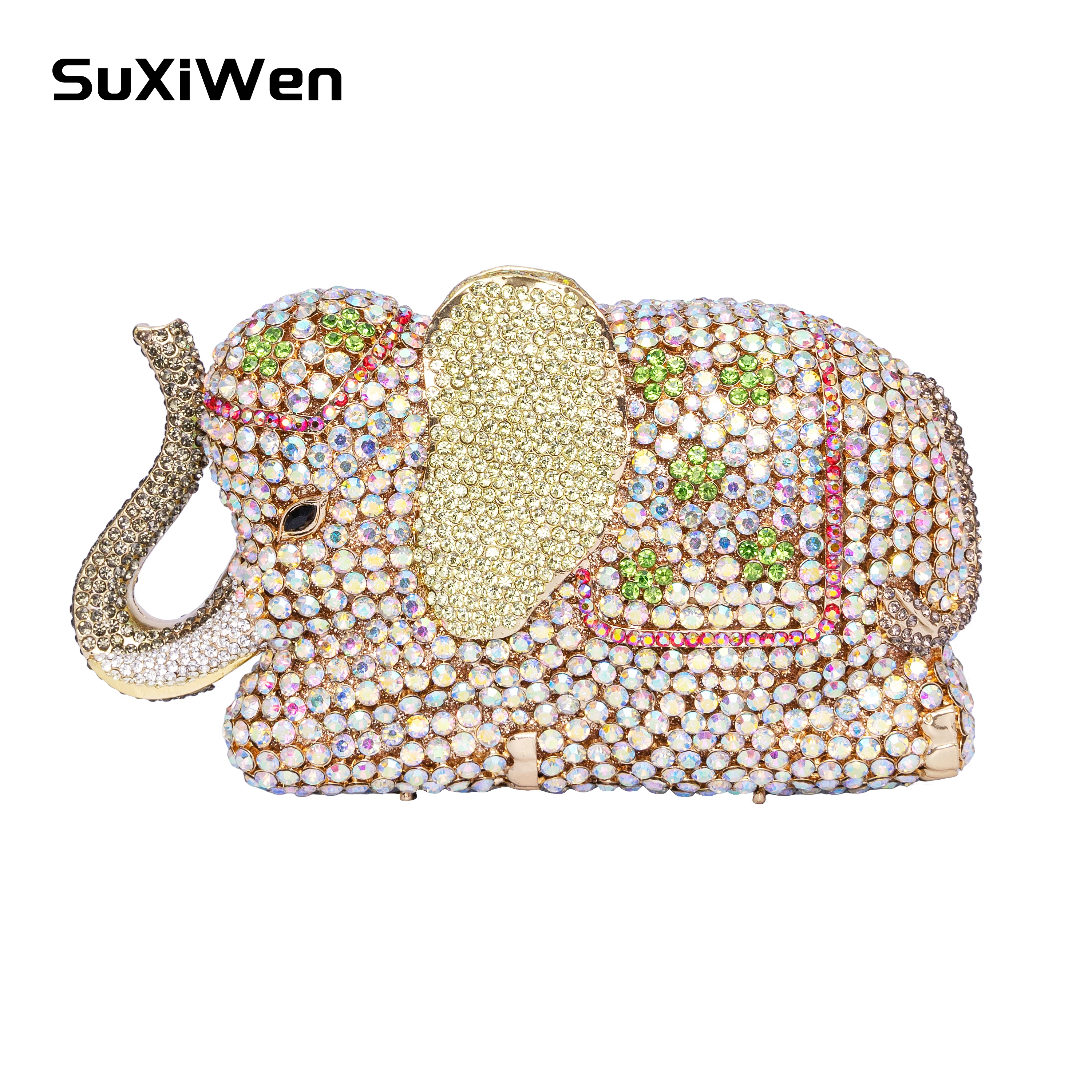 Elephant Shape Crystal Purse Elegant Diamond Women Clutch Bags Fashion Lady Girls Evening Party Dinner Handbags