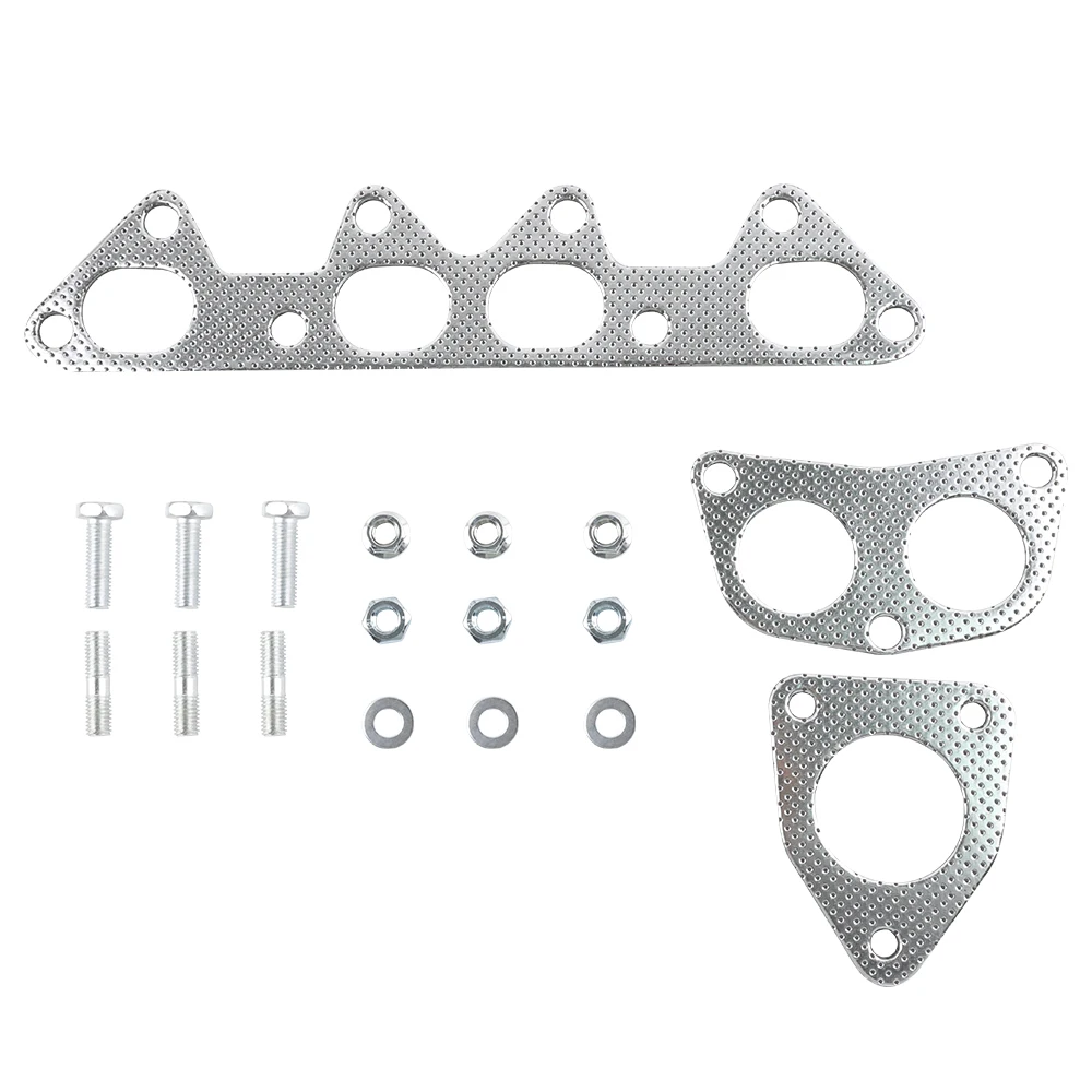 Silver Stainless Racing Manifold Header Exhaust For Honda Accord 98-02 LS4 Combo 1998-2002 Honda Accord F23 DX LX EX L4 2.3L