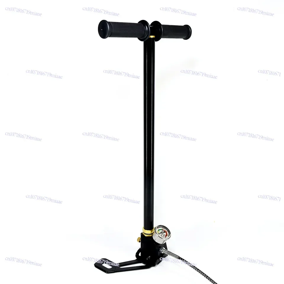 

3-Stage Black Hand Pump 300 Bar High Pressure for Paintball and Scuba with Large Size and Small Filter