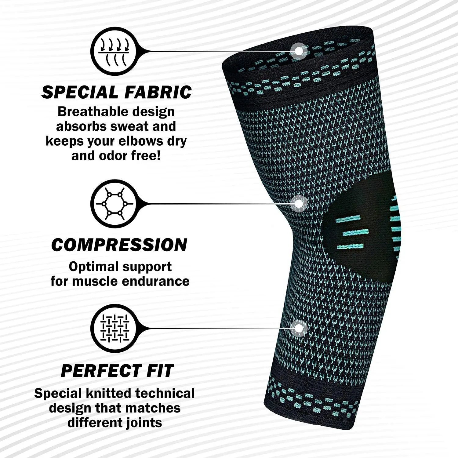 1PCS Elbow Brace Compression Support-Sleeve für Tennis Ellenbogen Brace Strap Sehnenscheidenentzündung Epicondyt Ellenbogen Arthritis Gewichtheben Gym