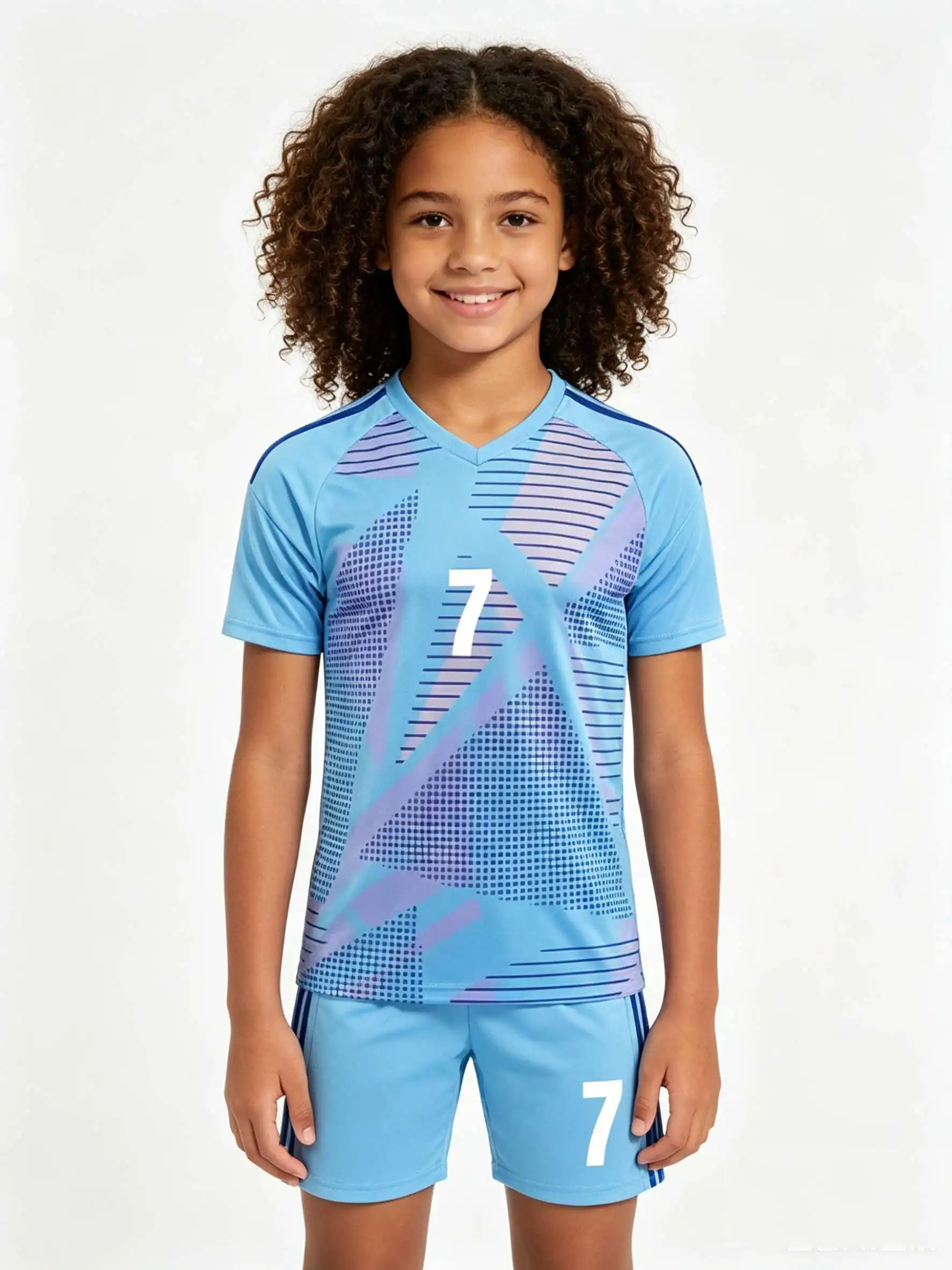 Blank Soccer Jersey Set 26/27 Unisex Kids Adults Training Sportswear Customizable for School Team Running
