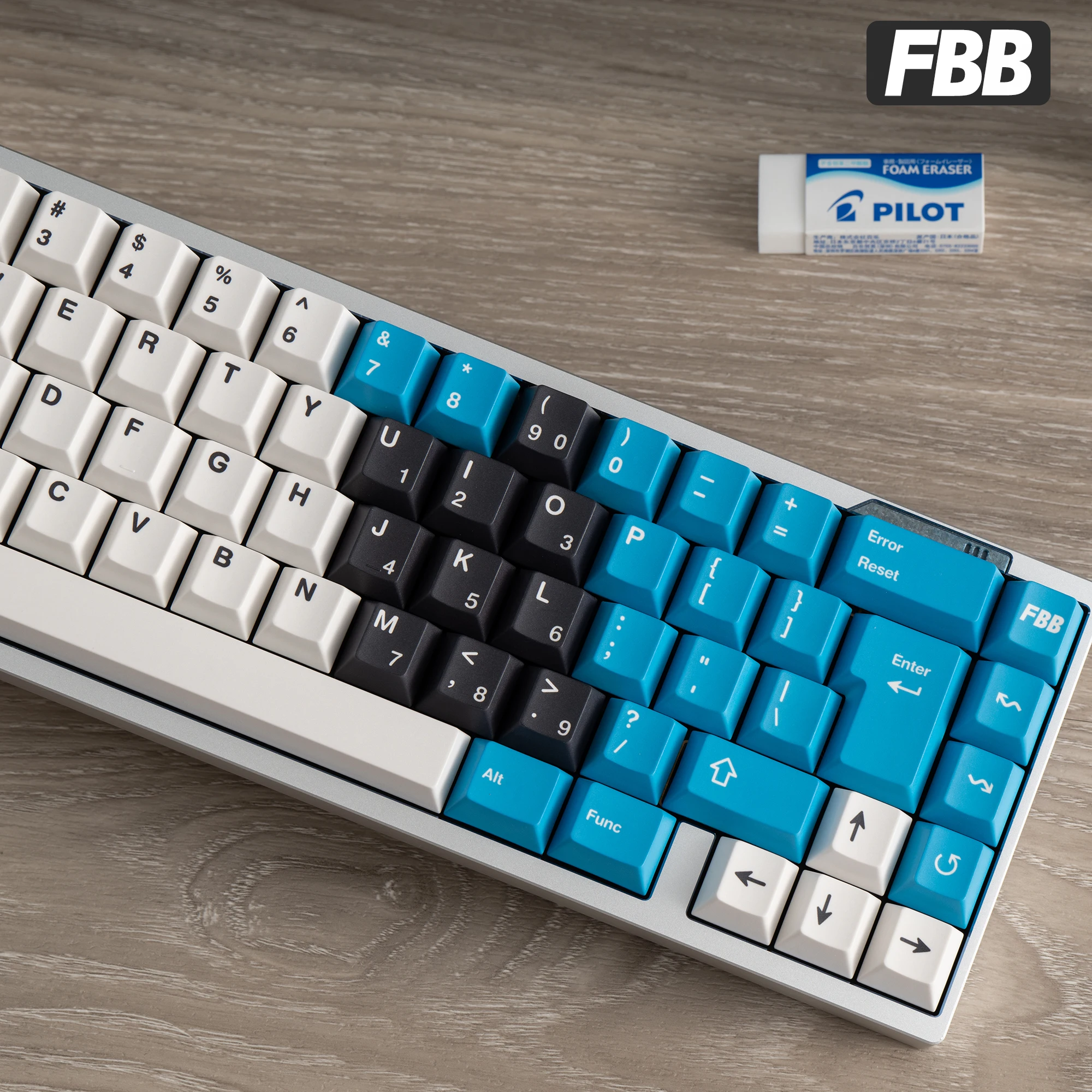 

FBB Keycaps Retro 8010 Blue White PBT DYE-SUB Mechanical Keyboard Keycap MX Switch PC DIY Accessory 60% 75% 80% 96% 100% Etc