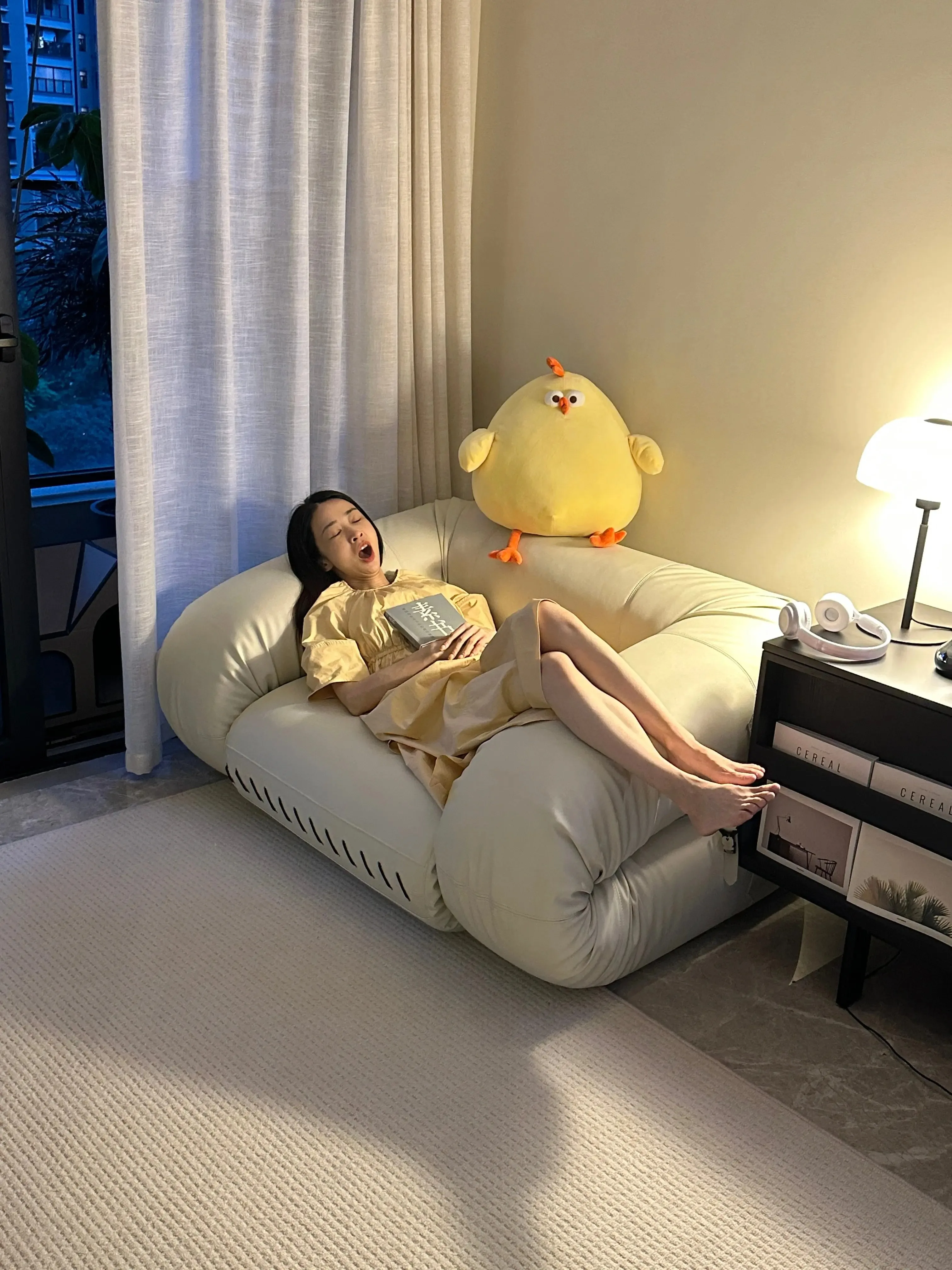 أريكة كسولة قابلة للطي، بيت بشري مزدوج الأغراض، شقة صغيرة لغرفة المعيشة وغرفة النوم، أريكة متعددة الوظائف تعمل بالرياح الكريمية