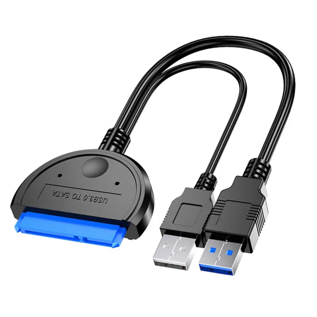 Dual USB 3.0 To Sata Adapter 2.5/3.5 Inch Cable External Hard Disk Adapter Drive HDD SSD Cable Converter Wholesale Dropshipping