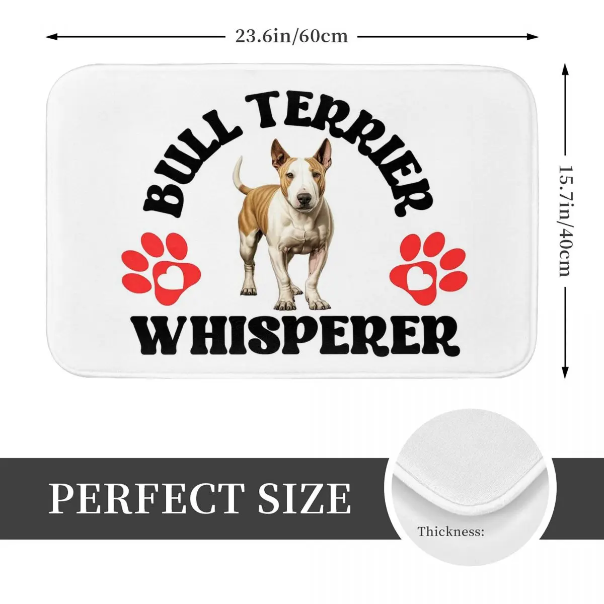 Staffordshire Bull Terrier Dog Whisperer Non-slip Doormat Floor Mat Carpet Rug for Kitchen Entrance Home Bedroom Footpad Mats