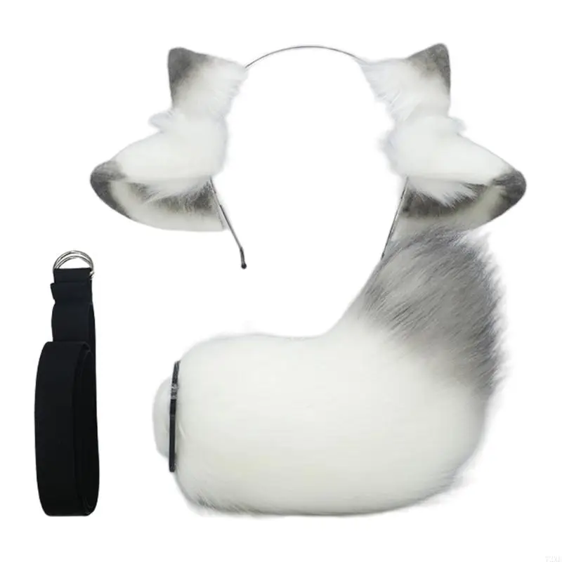 72XE Traje Cosplay Animal Oveja Diadema con Orejas Oveja para Cosplay Halloween para niños y Adultos