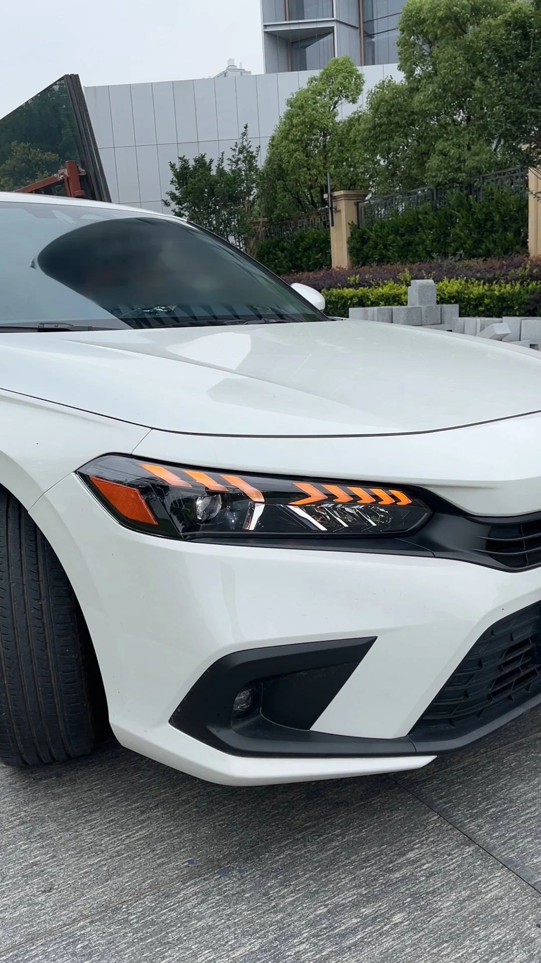 DK Motion Gemodificeerde Auto Koplamp Led Koplamp Montage Voorlamp Voor Honda Civic Sedan 11e Gen 2022 2023 2024