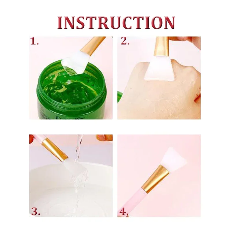 1 Uds. Cepillo de máscara de silicona para aplicación de barro de máscara Facial DIY