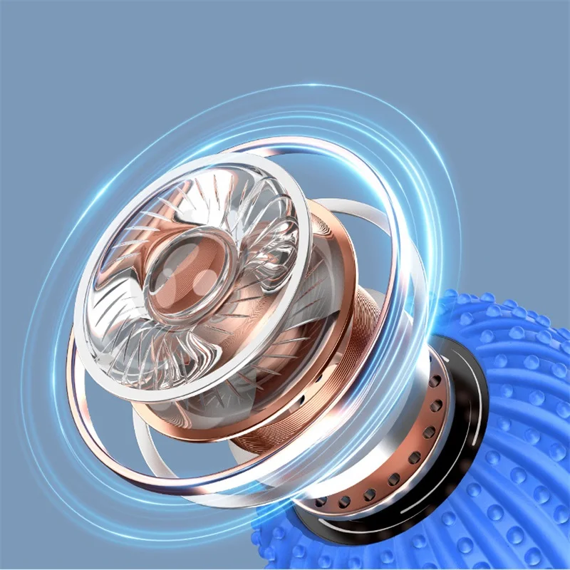 Electric Fascia Fitness Roller Peanut Ball Vibration Massage Shoulder Neck Waist Leg Muscles Relaxation Connect Bluetooth Music view 5