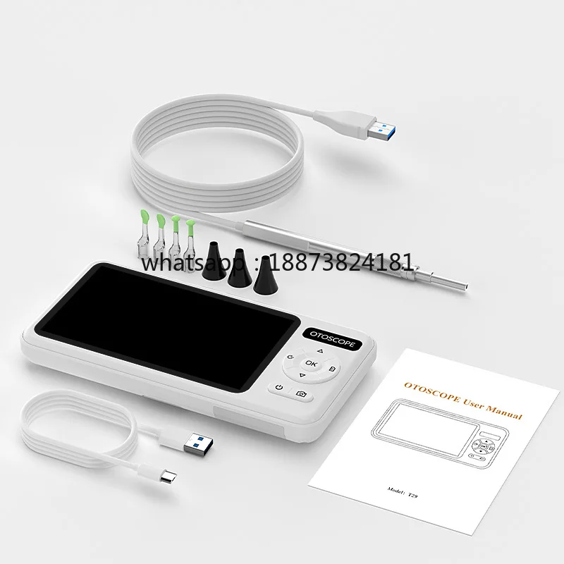 4.5 Inch Digital Otoscope HD1080P 3.9mm Picker 6 LEDs Ear Wax Removal Tool Ear Cleaning Stick fast shipping