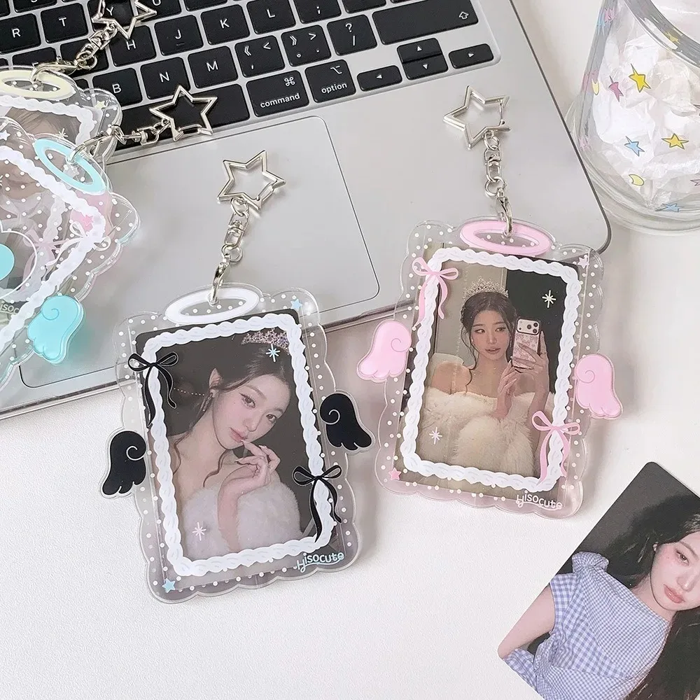 Creative Clear Transparent Card Holder Cute Girls ID Card Protection Cover Student Card Photo Protector