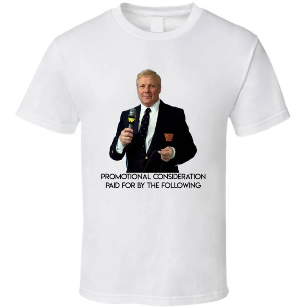 Lord Alfred Hayes Wwf Legend Wrestling T Shirt