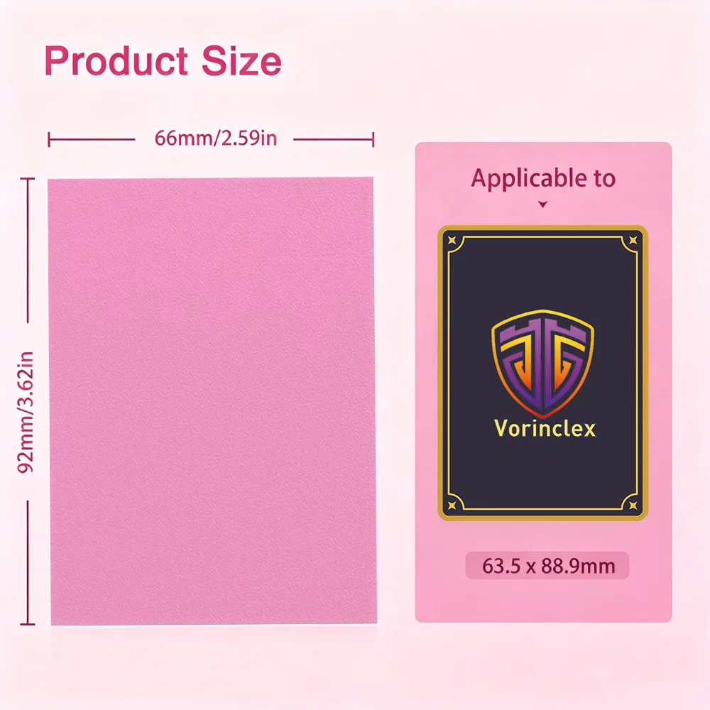 Vorinclex 100PCS Matte Card Sleeves 66x92mm Pink Dragon Shield Style for MTG PKM TCG Trading Cards Durable Protection Sleeves