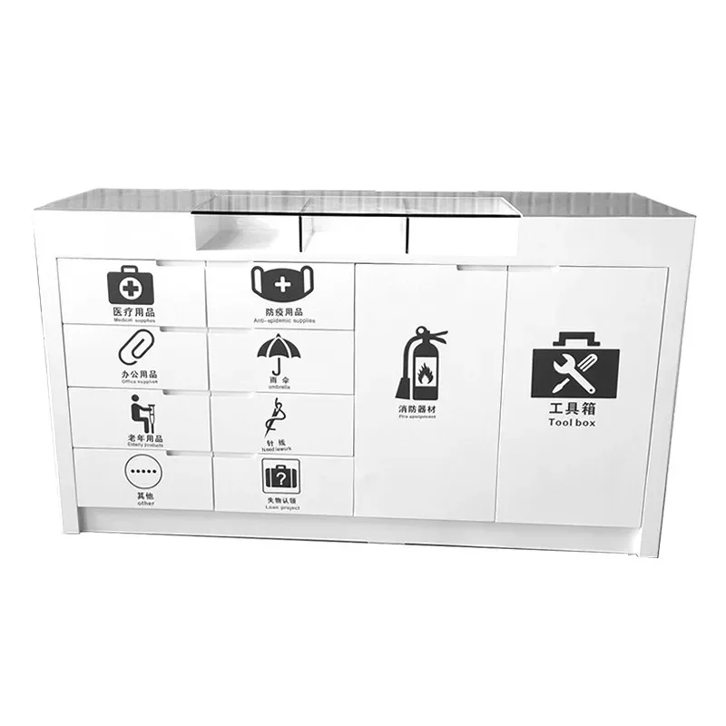 Bank fill single table paint multi-functional consultation locker public security party building property community convenience