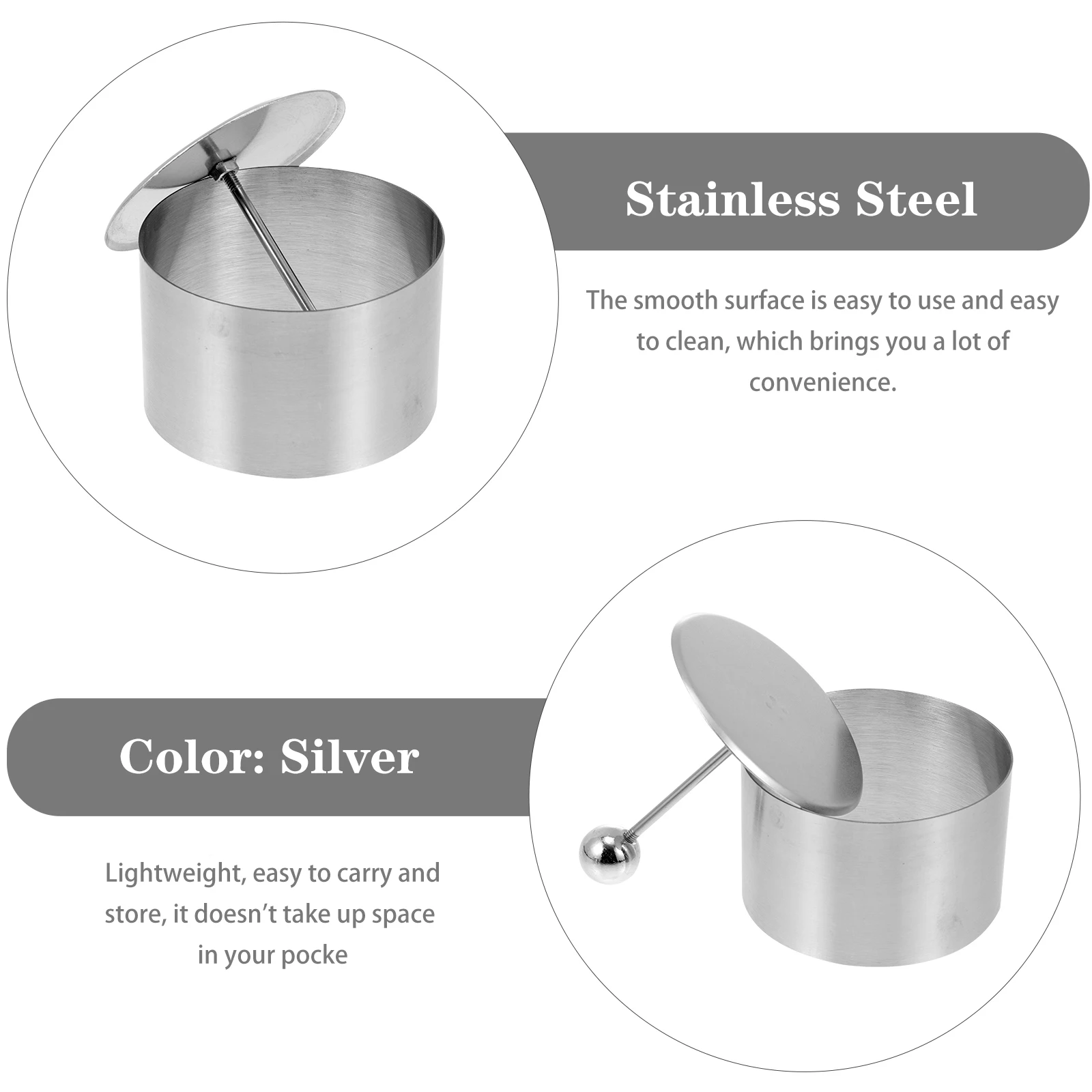 

3 set Stainless Steel Round Cold Dish Molds 3 Sets Kitchen Gadget For Cold Dish Making Supplies Plate Setting Tools