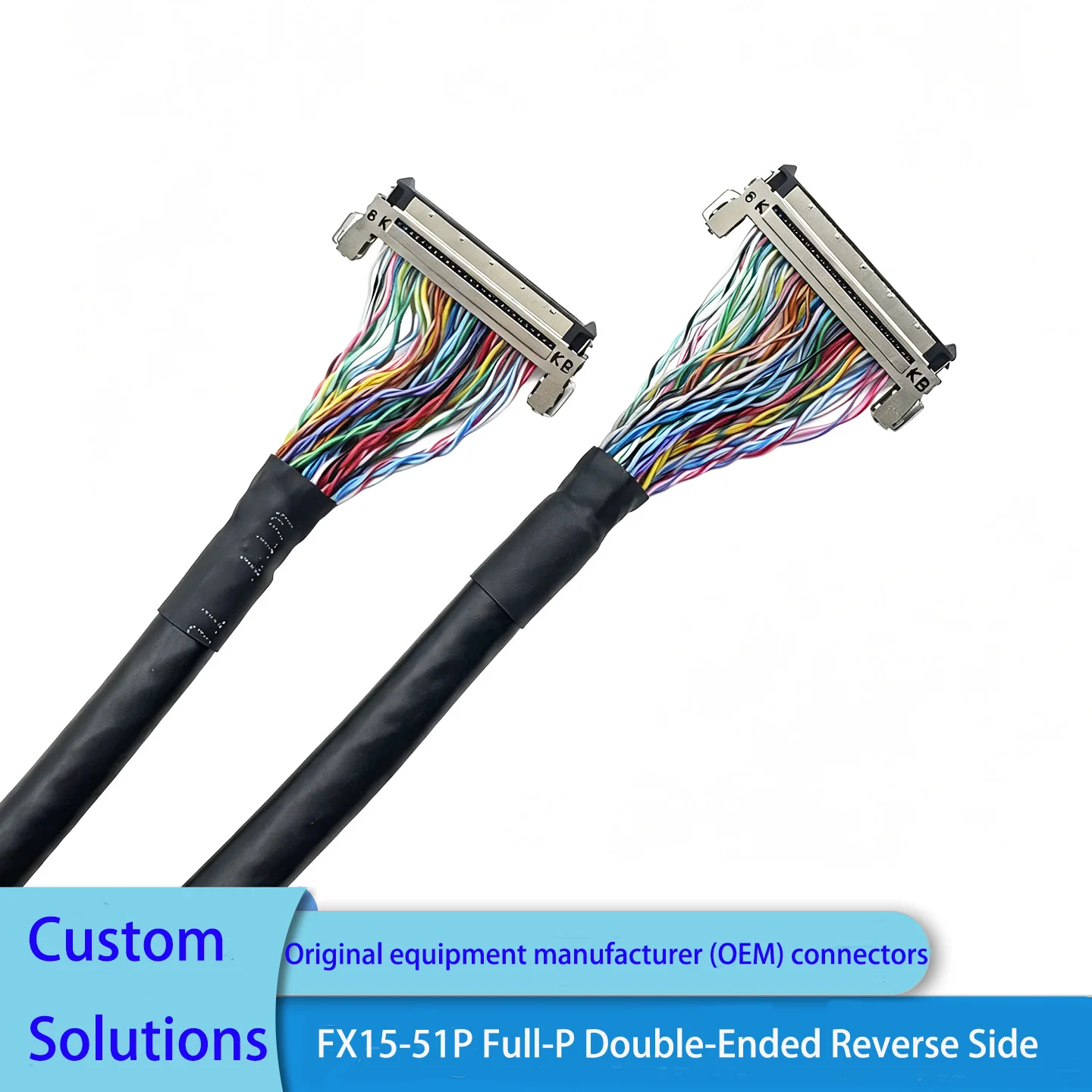 Genuine HRS Hirose FX15S-51P Dual Head Reverse Mount Shielded Cable Industrial Control Wire 20276 Multi Core Customizable