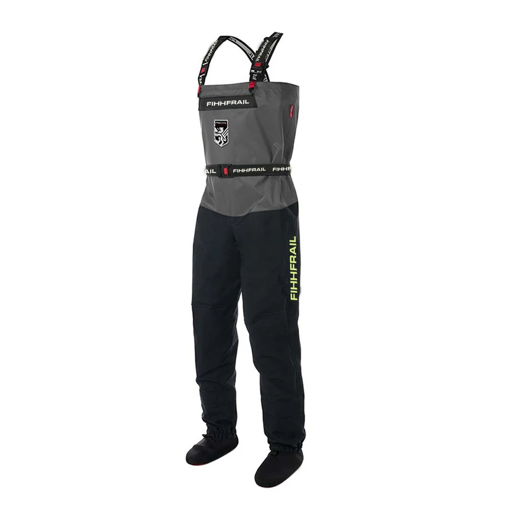 Pantalones de pesca de neopreno impermeables para hombres, botas de color camuflaje, pantalones de motociclismo, calcetín de ciclismo ATV, trampero de pesca volador en el pecho