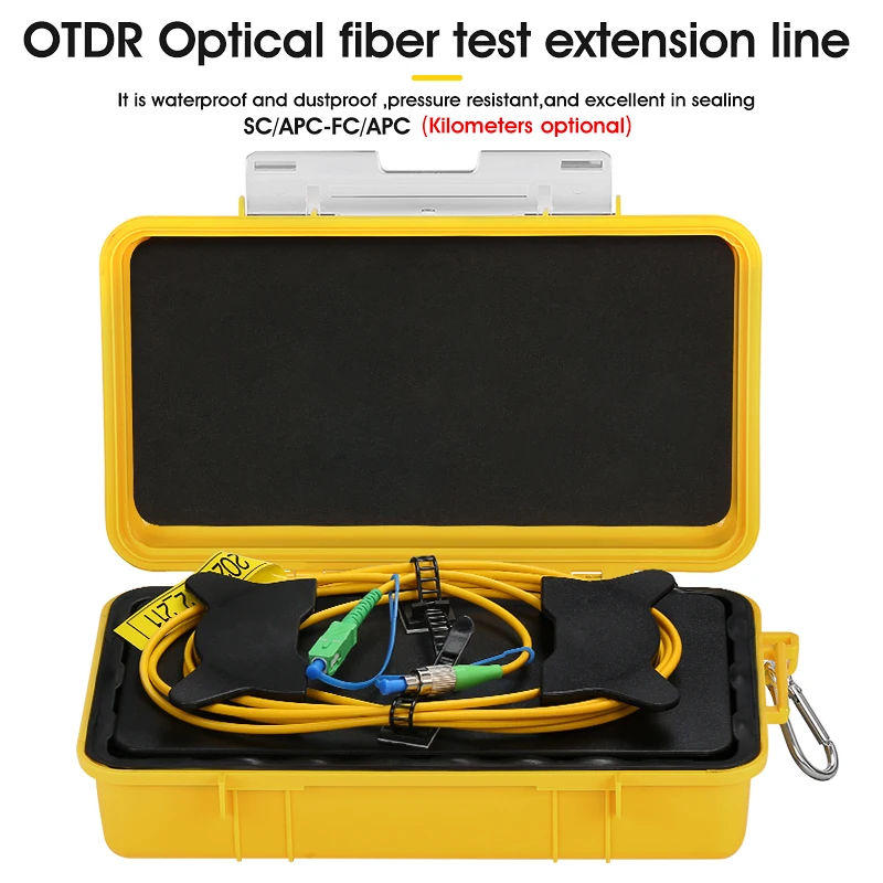 

SC/APC-FC/APC OTDR Dead Zone Eliminator Fiber Rings Fiber Optic OTDR Launch Cable Box 500m 1Km 2Km SM 1310/1550nm