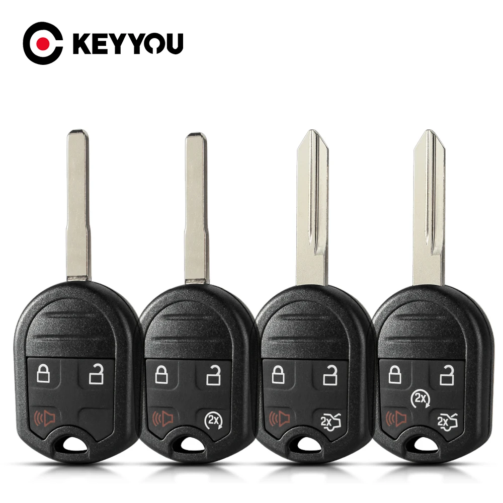 KEYYOU Remote Car Key Case For Ford Edge Explorer Ranger Expedition Mustang Escape Taurus Mazda Tribute Fob 3/4/5 Buttons Key