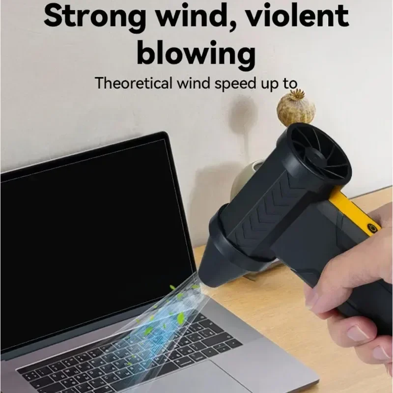 Imagem -03 - Ventilador de ar Elétrico 160000 Rpm Turbo Jet Ventilador Brushless Motor Turbo Violento Ventilador Usb Recarregável Poderoso Ventilador de Poeira