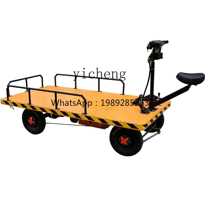 JX電動フラットトラック建設現場トロリー工学輸送ステーション運転