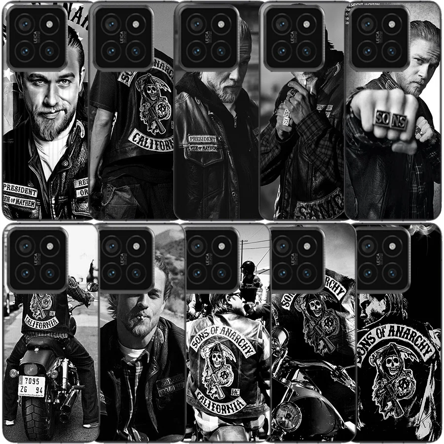 American TV Sons of Anarchy Clear Phone Case For Xiaomi Poco X6 X5 Pro X4 X3 NFC F4 GT F6 F5 F3 M5 M5S M4 M3 Pro F2 F1 TPU Patte