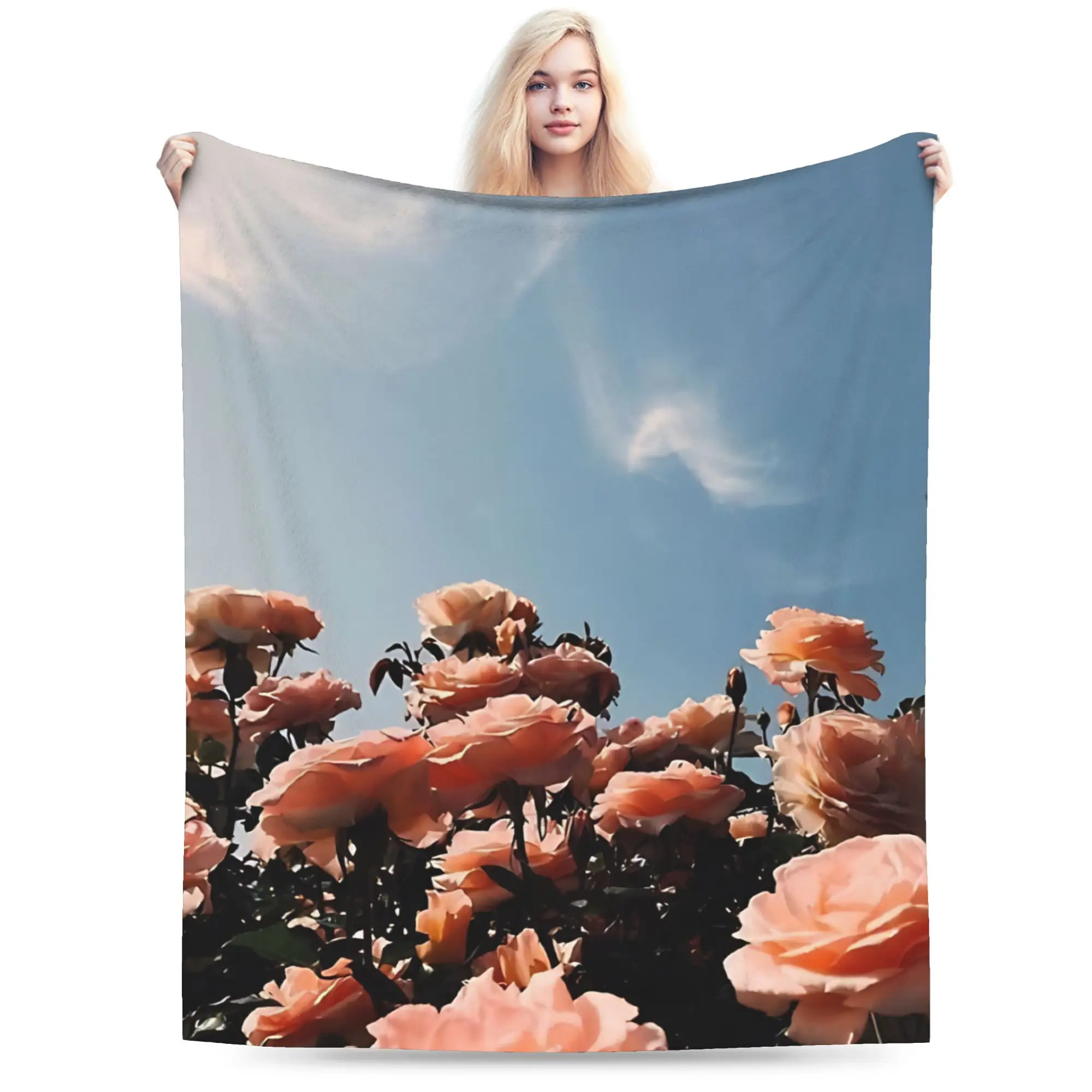 Flower Market  Warm Soft Blanket  Kids Adult Plush Throw Blanket Print Couch Chair Flannel Bedspread Sofa Bed Cover