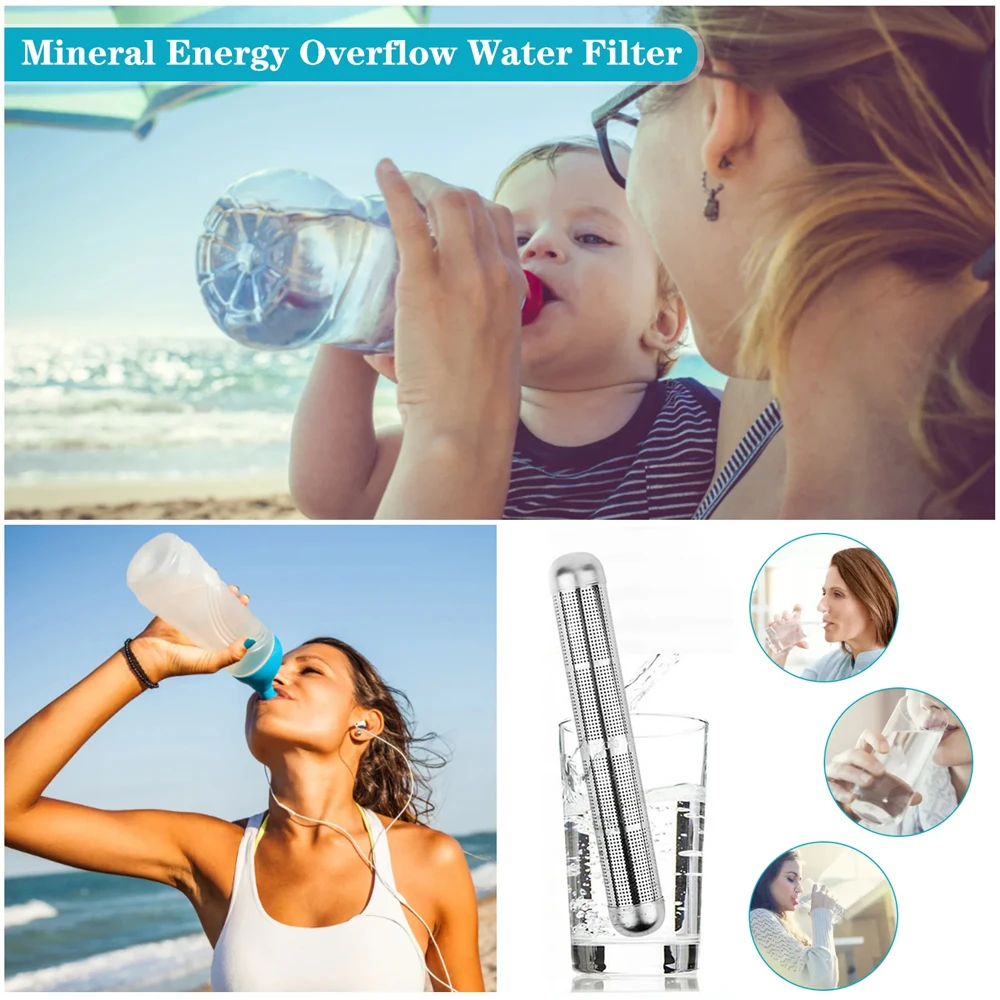 Portable Water Filter Stick Travel Household Water Purifier Improve PH Balance Antioxidant Alkaline Water Stick