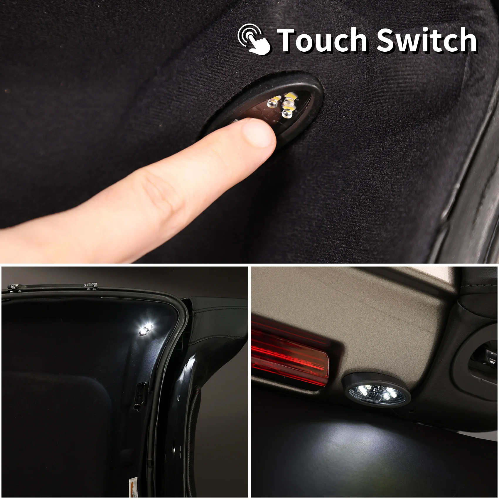 Touch Switch Trunk Light Lamp Fit For Harley Touring Road King Electra Street Glide 2014-2025 Motorcycle