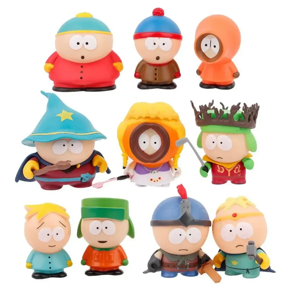 6Pcs/Set South Park Anime Figure The Stick of Truth Kenny McCormick Stan Marsh Cute Lovely Dolls American Band Ornaments