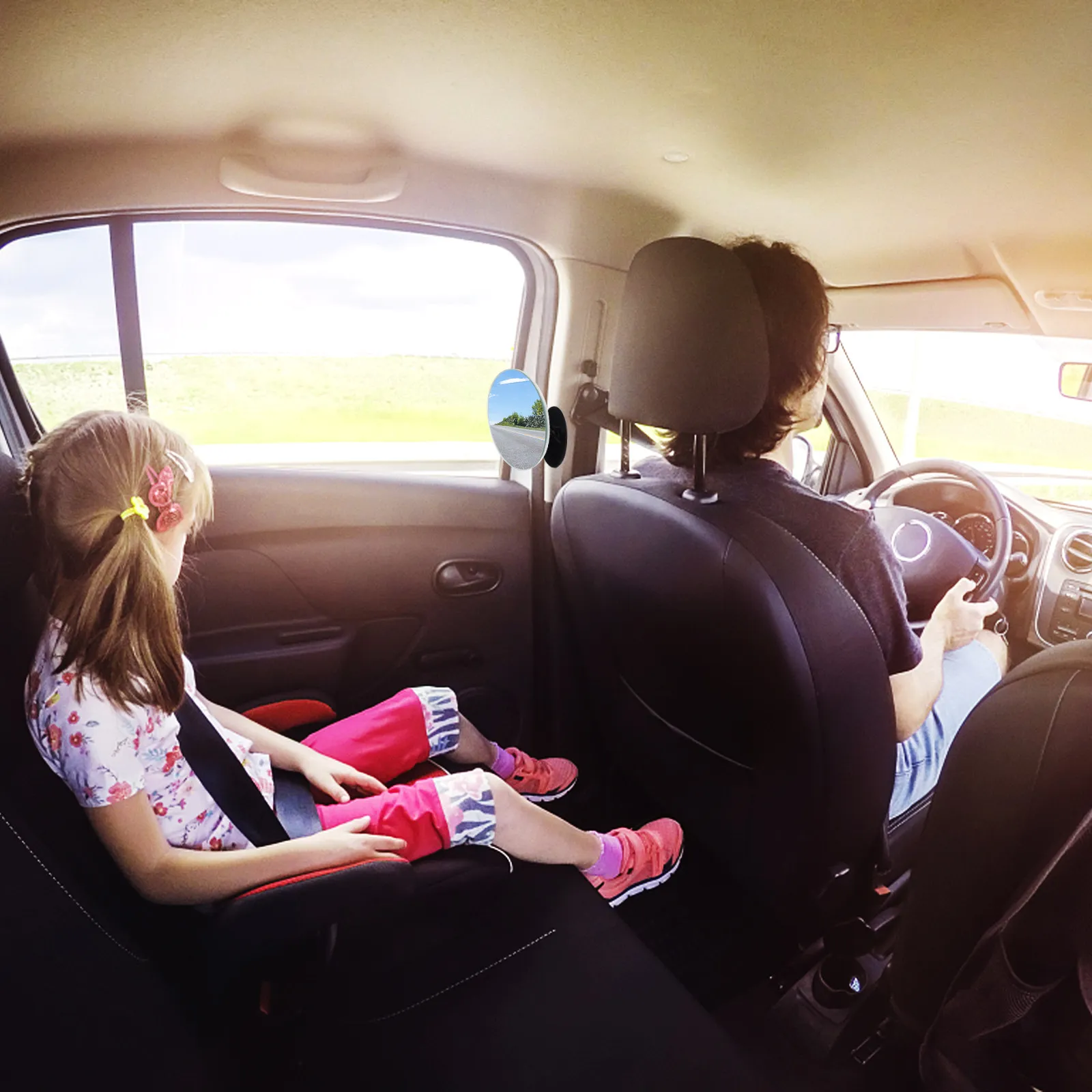 

2Sets Car Auxiliary Mirror Blind Spot Rear View Mirror Clear Field of View for Most Vehicles Auto Accessories