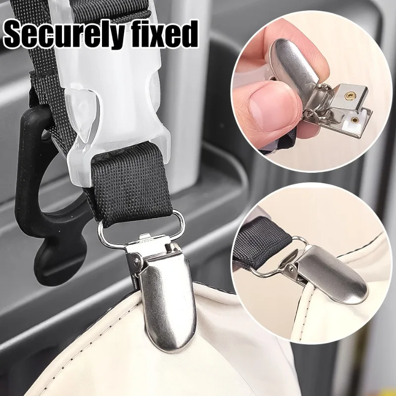 Firmly Fixed Luggage Hook Adjustable Luggage Polyester Hanging Buckle Portable Lightweight Space Saving Travel Bag Accessories