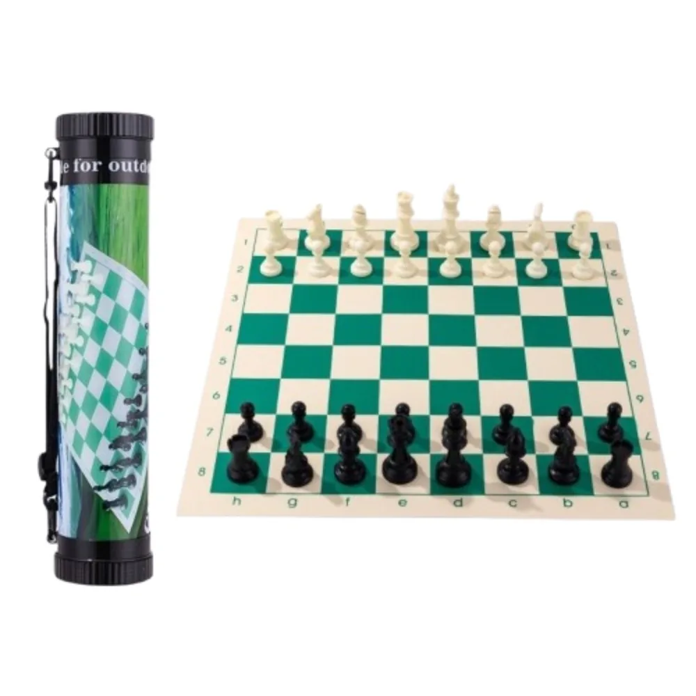 

36/42/51cm Chessboard Medieval Chess Set Resin Folding Board Tournament Chess Board Games Non Slip Mat Rollable