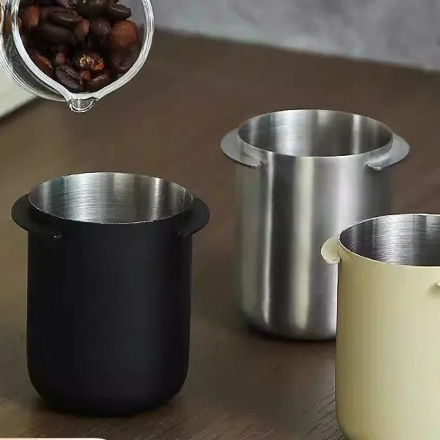 

Утолщенная мерная чашка из нержавеющей стали 304 для кофе, итальянская кофейная чашка с ручкой, дозирующая чашка, френч-чашка, мерная чашка для кофейных зерен