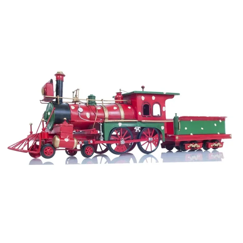 Handmade Christmas train model freestanding decoration painting technology home decoration