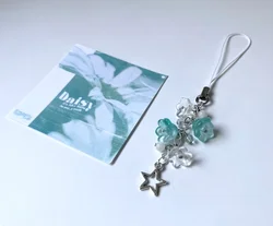 wave to earth daisy phone charm | handmade beaded phone charm | phone accessories | w2e merch | flower charm