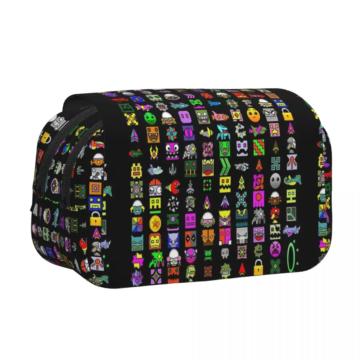 Geometry Dash Pencil Cases Pencil Pouch Hard Shell Leather Large Storage Pen Box Pencil Bag for Boys Girls School