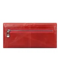 Women's Clutch Bag Genuine Leather Wallets Fashion Female Cell Phone Purse RFID Blocking Credit Card Holder with Zipper Pocket - Image 2