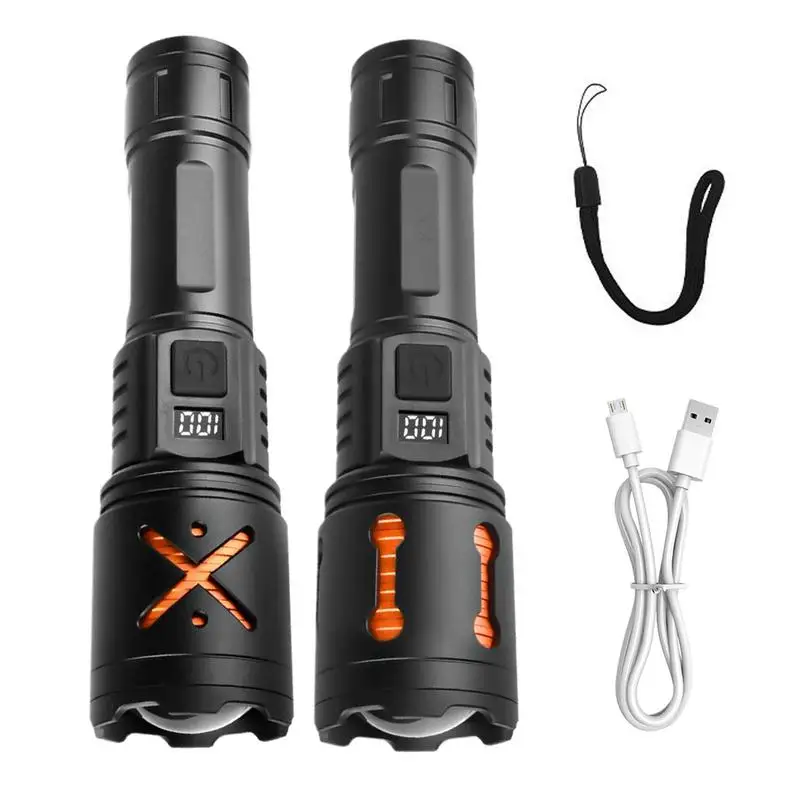 

Outdoor Flashlights Eagle Eye Lens Telescopic Focusing System long battery life handheld Camping Fishing Lantern rechargeable