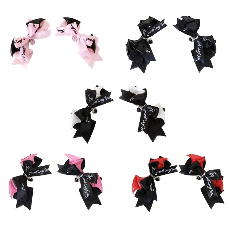 Dark Series Bowknot Hair Clip Animation Costume Barrettes Role Play Headdress Drop shipping