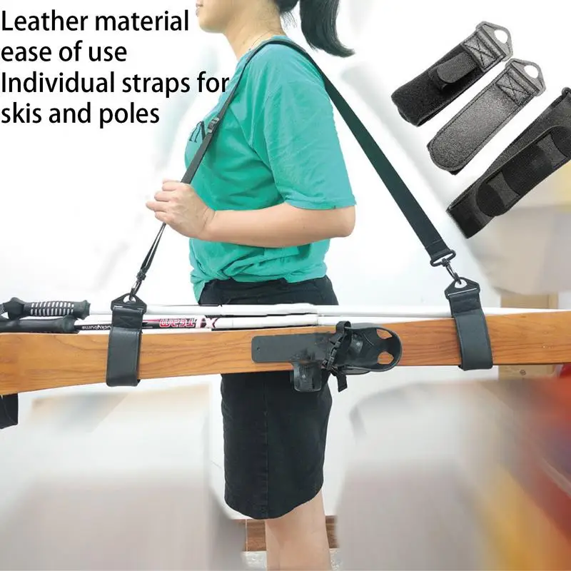 

Adjustable Ski Straps Outdoor Sports Snowboard Fixed Strap Stylish Design Fixing Tool for Different Heights and Body Types