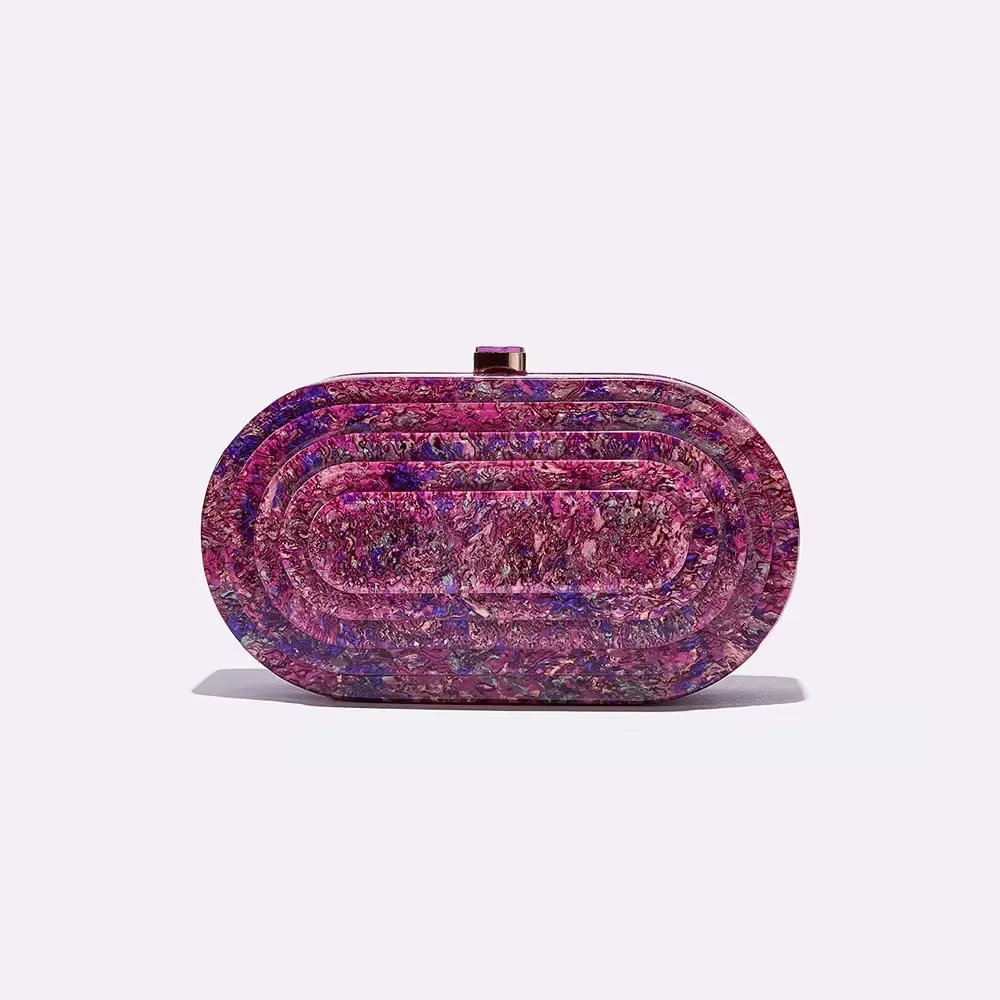 

LOUP NOIR Women handbag fashion women wallet solid color acrylic shell shape marble exquisite elegant portable dinner handbag